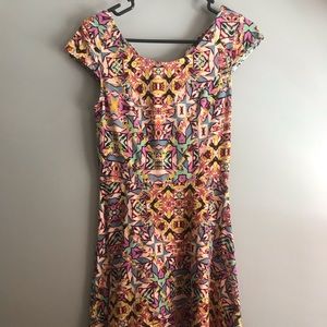 Fun pattern skater dress